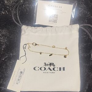 Coach, Heart And C Charm Bracelet.